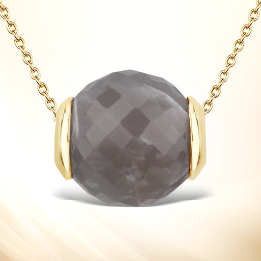 Bids.com 16.79 Carat Genuine Grey Moonstone .925 Sterling Silver Pendant Pendants White Smoke
