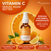Cosmedica Skincare Cosmedica Skincare Vitamin C Serum for Face with Hyaluronic Acid – Anti Aging Serum for Dark Spots, Fine Lines, Wrinkles – Hydrating Collagen Booster for Women & Men Serum Firebrick 1oz,2oz