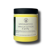 Kay in Full Bloom Sandalwood Vanilla Oatmeal Body Lotion Antique White Jar