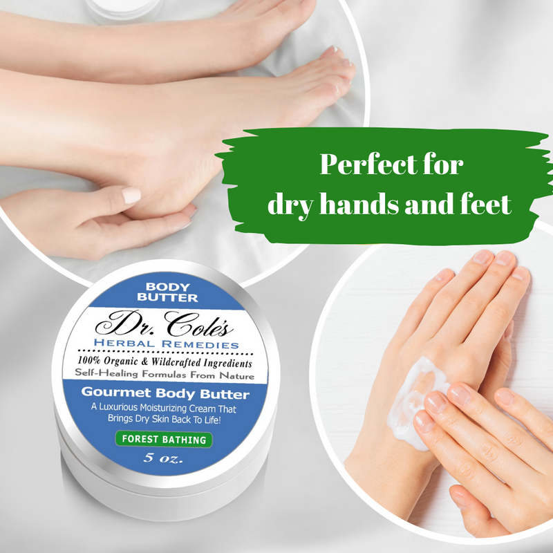 COLEHERBALS LLC 36 - Dr. Cole's Gourmet Body Butter - FOREST BATHING Herbal Light Gray