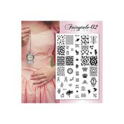 UberChic Beauty Fairytale-02 Stamping Plate Gray