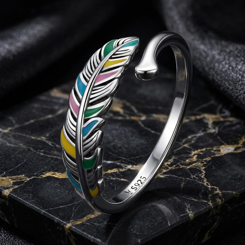 Bids.com 925 Sterling Silver Enamel Oxidized Ring for Women Rings Black