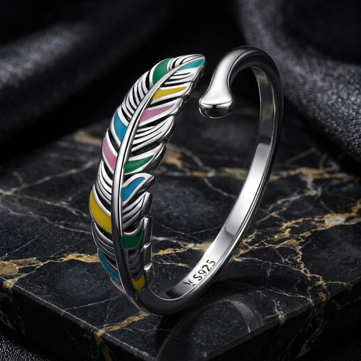 Bids.com 925 Sterling Silver Enamel Oxidized Ring for Women Rings Black