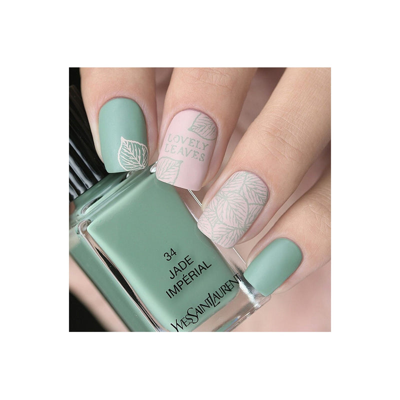 UberChic Beauty Lovely Leaves-01 Stamping Plate Rosy Brown