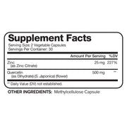 Nutrivein Nutrivein Zinc Quercetin Combined Supplement M6-W6D5-W1ZN White Smoke