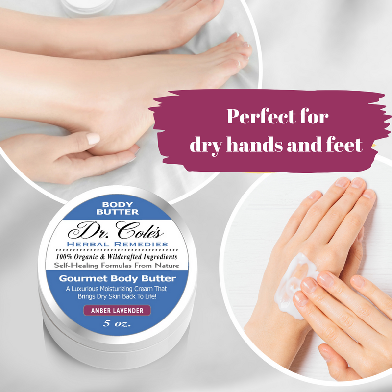 COLEHERBALS LLC 34 - Dr. Cole's Gourmet Body Butter - AMBER LAVENDER Herbal Light Gray