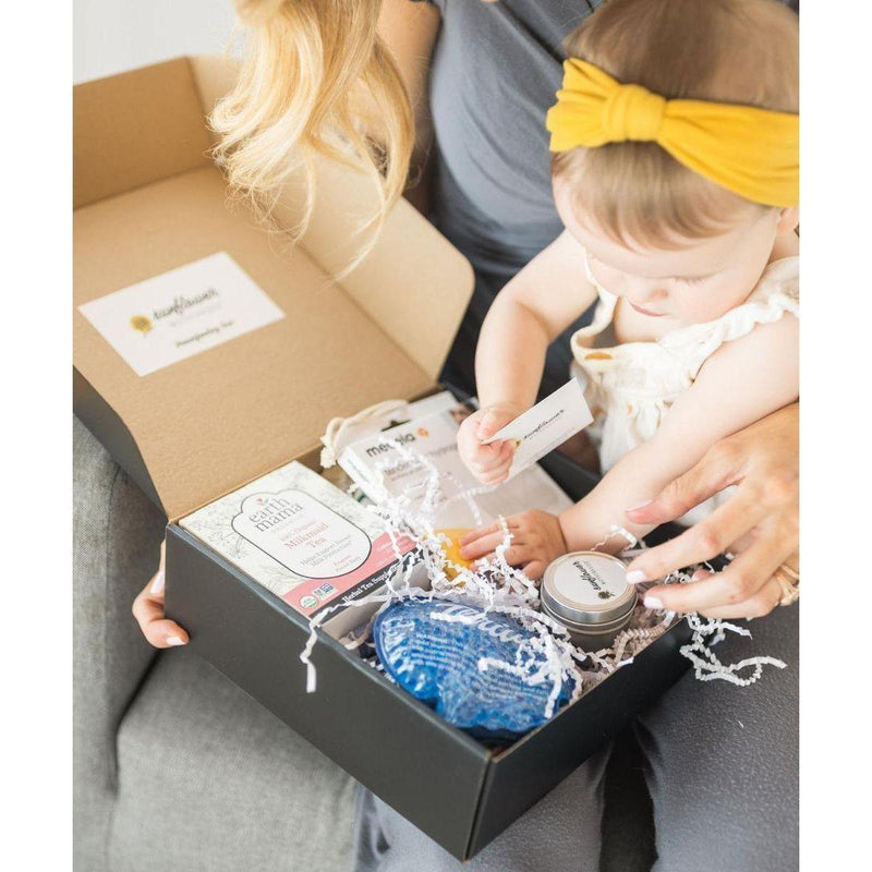Sunflower Motherhood Breastfeeding Box Postpartum Gift Rosy Brown
