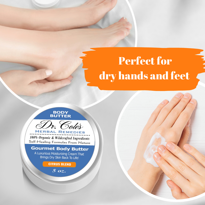 COLEHERBALS LLC 41 - Dr. Cole's Gourmet Body Butter - CITRUS BLEND Light Gray