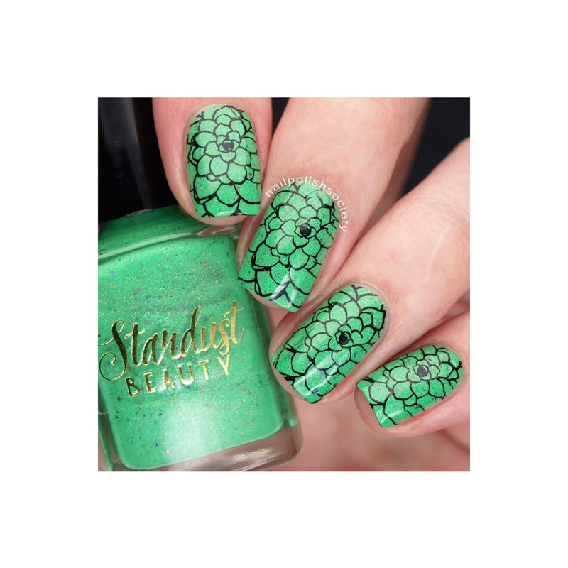 UberChic Beauty Succulents Stamping Plate Tan