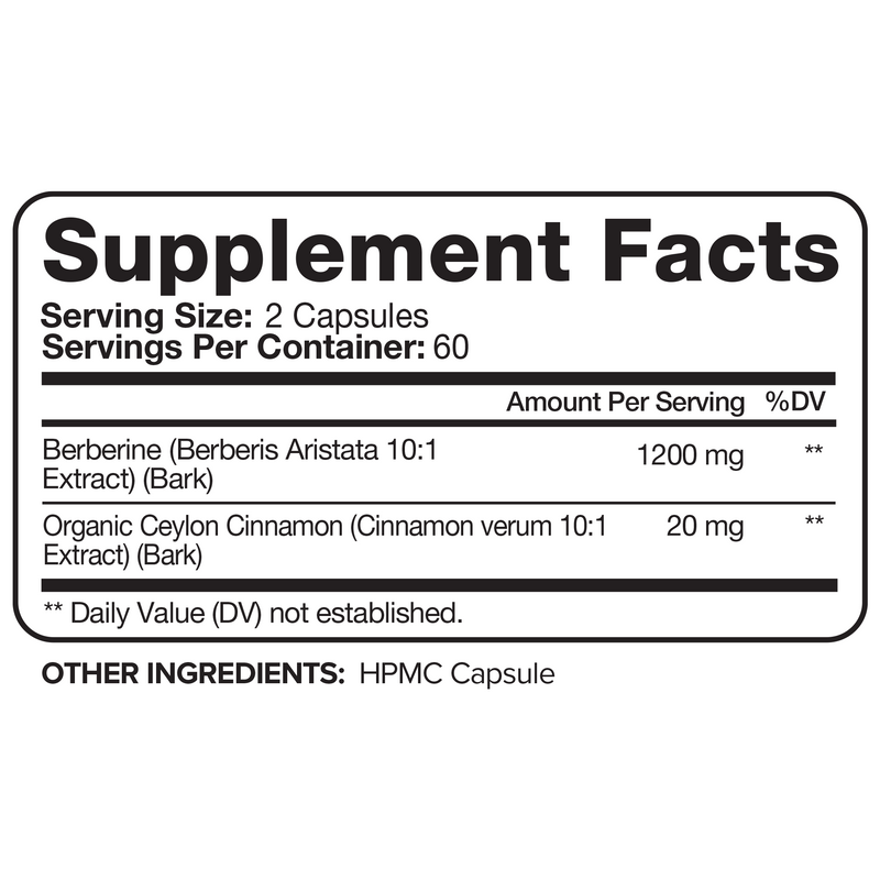 Nutrivein Nutrivein Premium Berberine 1200 mg with Ceylon Cinnamon - 120 Capsules GR-4L51-YC9A White Smoke