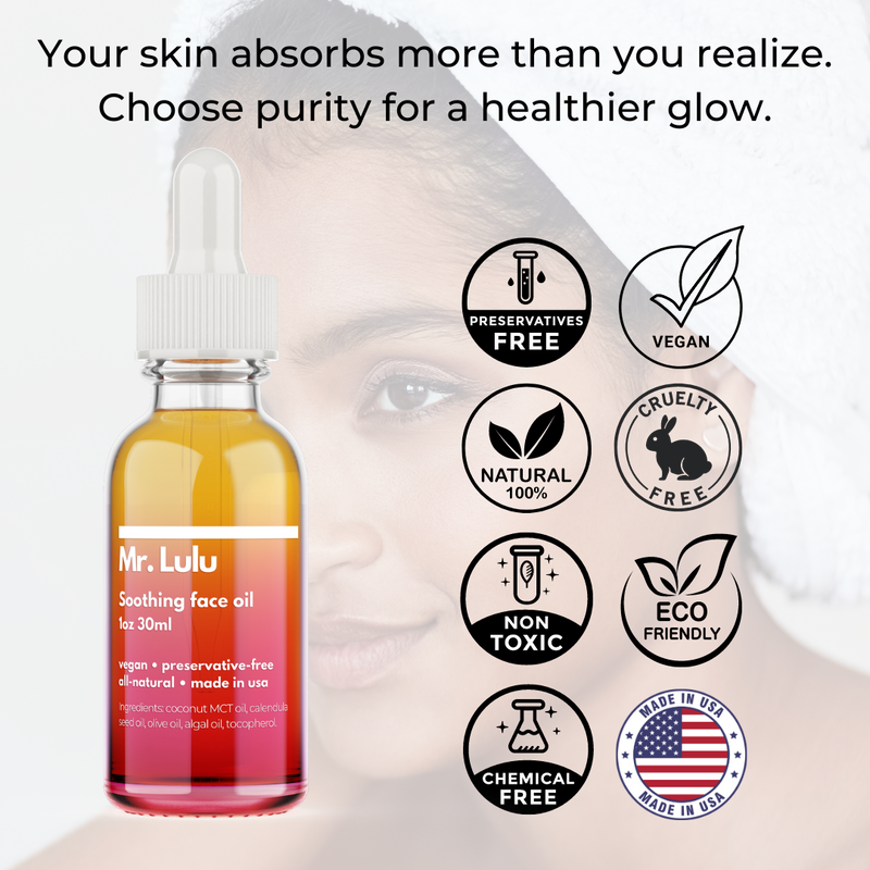 Mr. Lulu Skincare Soothing Face Oil Gray Single,2-pack save 5%