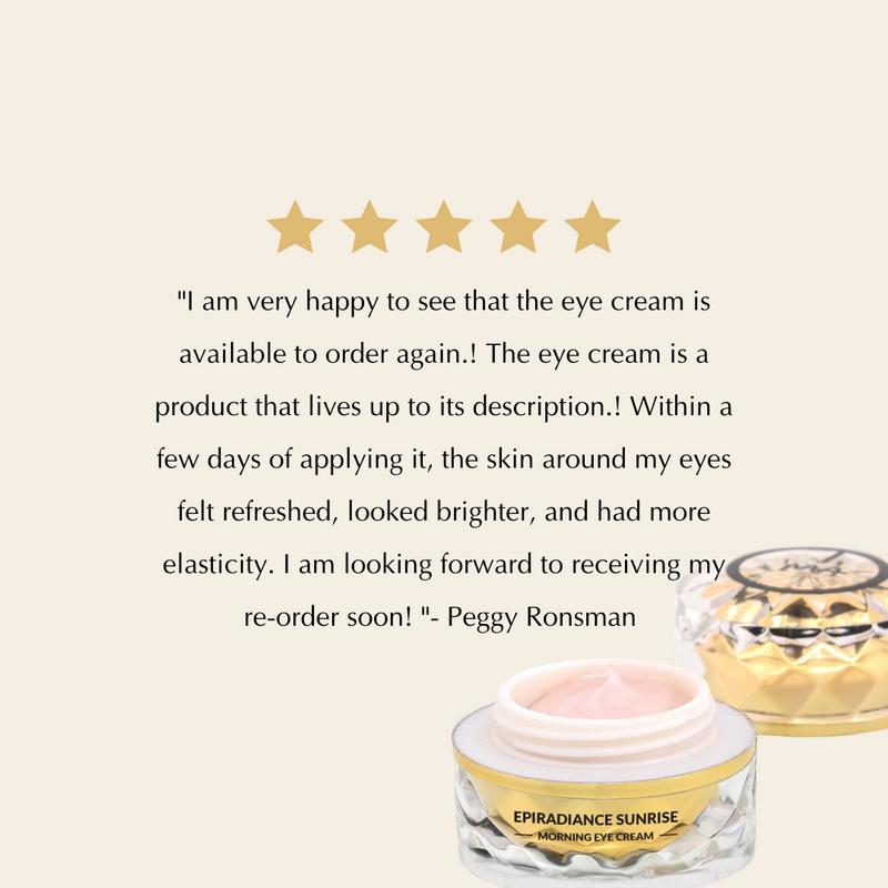 EpiLynx Sunrise Nourishing & Firming Eye Rescue Cream – Radiant Glow (Vegan, Gluten-Free, Sensitive-Skin Safe) Antique White