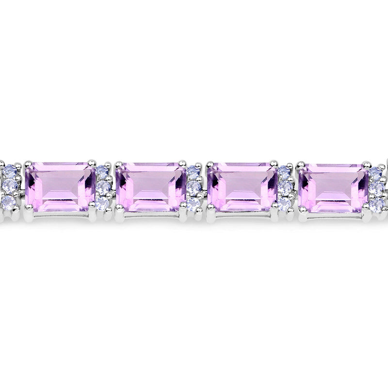 Bids.com 19.19 Carat Genuine Amethyst and Tanzanite .925 Sterling Silver Bracelet Bracelets Thistle size 7.25,size 7.50,size 8.00