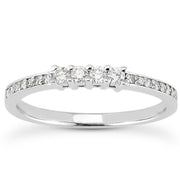 Bids.com 14k White Gold Wedding Band with Pave Set Diamonds and Prong Set Diamonds Rings White Smoke 4 / White Gold,4.5 / White Gold,5 / White Gold,5.5 / White Gold,6 / White Gold,6.5 / White Gold,7 / White Gold,7.5 / White Gold,8 / White Gold,8.5 / White Gold,9 / White Gold