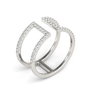 Bids.com 14k White Gold Modern Dual Band Style Diamond Ring (1/2 cttw) Rings White Smoke 3 / White Gold,3.5 / White Gold,4 / White Gold,4.5 / White Gold,5 / White Gold,5.5 / White Gold,6 / White Gold,6.5 / White Gold,7 / White Gold,7.5 / White Gold,8 / White Gold,8.5 / White Gold,9 / White Gold