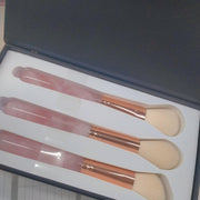 ZAQ Skin & Body Gemstone Make Up Brushes Make Up Dark Slate Gray Rose Quartz
