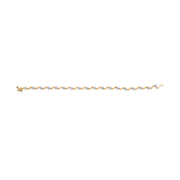 Bids.com 10k Yellow Gold 1.00 Cttw Round-Cut Diamond Floral S-Link 7.50" Bracelet (I-J Color, I2-I3 Clarity) Bracelets White Smoke Yellow.Gold / 7.5