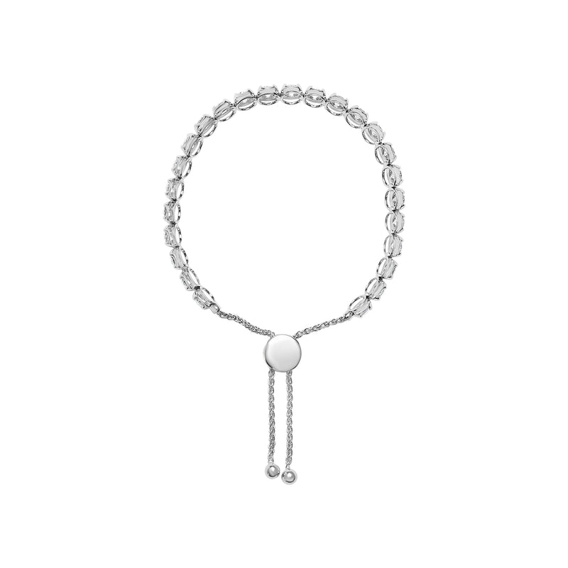 Bids.com 14K White Gold 6.00 Cttw Diamond 4â€-10â€ Adjustable Bolo Tennis Bracelet (I-J Color, I1-I2 Clarity) Bracelets White Smoke White.Gold / 9.5