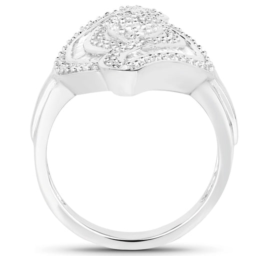 Bids.com 1.22 Carat Genuine White Diamond .925 Sterling Silver Ring Rings White Smoke size 6.00,size 7.00,size 8.00,size 9.00,size 5.00