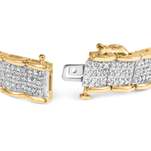 Bids.com 10K Yellow Gold 5.00 Cttw Round-Cut Diamond Link 7" Bracelet (J-K Color, I1-I2 Clarity) Bracelets White Smoke Yellow.Gold / 7