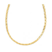 Bids.com 14k Yellow Gold Braided Herringbone Chain (3.20 mm) Necklaces White Smoke 16 / Yellow Gold,18 / Yellow Gold,20 / Yellow Gold
