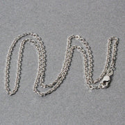 Bids.com 14k White Gold Diamond Cut Cable Link Chain 1.8mm Necklaces Dark Gray 16 / White Gold,18 / White Gold,20 / White Gold,22 / White Gold,24 / White Gold,30 / White Gold