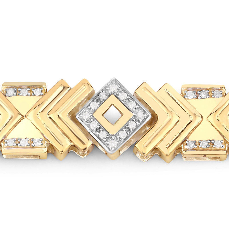 Bids.com 0.98 Carat Genuine White Diamond .925 Sterling Silver Bracelet Bracelets Wheat size 9.25