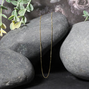 Bids.com 14k Yellow Gold Classic Box Chain 0.45mm Necklaces Black 16 / Yellow Gold,18 / Yellow Gold,20 / Yellow Gold