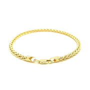 Bids.com 3.3mm 14k Yellow Gold Light Weight Wheat Bracelet Bracelets White Smoke 7.25 / Yellow Gold