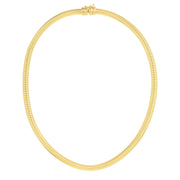 Bids.com 14k Yellow Gold Tubogas Necklace (5.00 mm) Necklaces White Smoke 17 / Yellow Gold