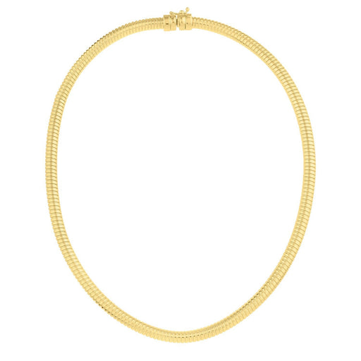 Bids.com 14k Yellow Gold Tubogas Necklace (5.00 mm) Necklaces White Smoke 17 / Yellow Gold