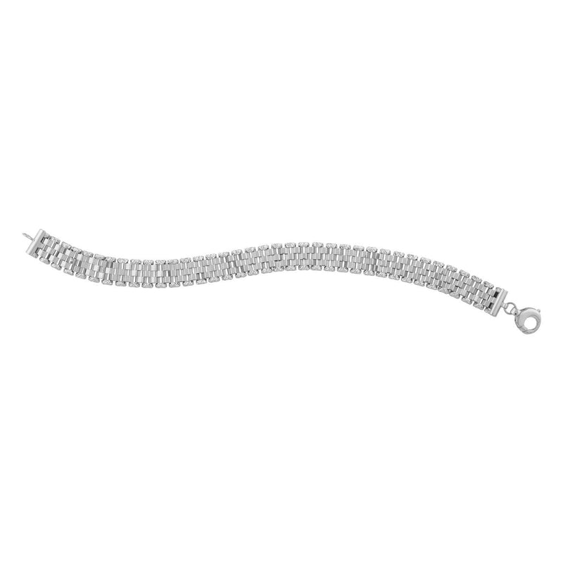 Bids.com 14k White Gold Faceted Panther Link Chain Bracelet Bracelets White Smoke 7.25 / White Gold,8 / White Gold