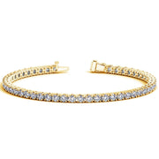 Bids.com Lab Grown Round Diamond Tennis Bracelet in 14k Yellow Gold (7 cctw F/G  VS2/SI1) Bracelets White Smoke 7 / Yellow Gold