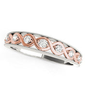 Bids.com 14k White And Rose Gold Infity Diamond Wedding Band (1/8 cttw) Rings White Smoke 3 / White & Rose Gold,3.5 / White & Rose Gold,4 / White & Rose Gold,4.5 / White & Rose Gold,5 / White & Rose Gold,5.5 / White & Rose Gold,6 / White & Rose Gold,6.5 / White & Rose Gold,7 / White & Rose Gold,7.5 / White & Rose Gold,8 / White & Rose Gold,8.5