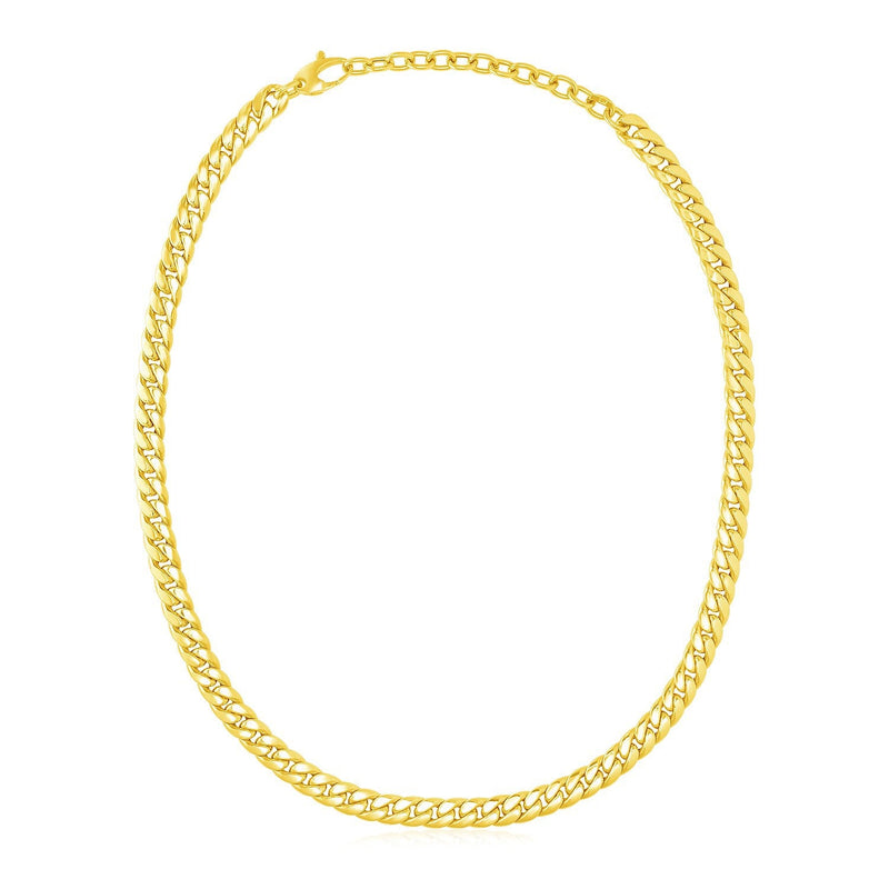Bids.com 14k Yellow Gold Cuban Chain Choker Necklace Necklaces White Smoke 16 / Yellow Gold