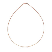Bids.com 14k Rose Gold Necklace in a Round Omega Chain Style Necklaces White Smoke 17 / Rose Gold