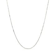 Bids.com 14k White Gold Classic Box Chain 0.45mm Necklaces White Smoke 16 / White Gold,18 / White Gold,20 / White Gold