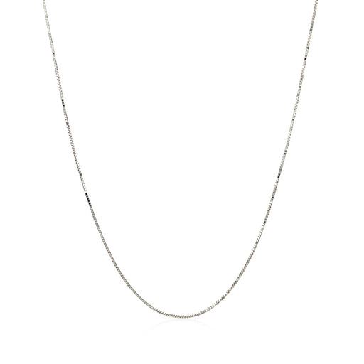 Bids.com 14k White Gold Classic Box Chain 0.45mm Necklaces White Smoke 16 / White Gold,18 / White Gold,20 / White Gold
