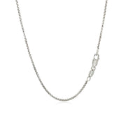 Bids.com 14k White Gold Round Box Chain 1.35 mm Necklaces White Smoke 16 / White Gold,18 / White Gold,20 / White Gold