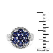 Bids.com 1.61 Carat Genuine Tanzanite .925 Sterling Silver Ring Rings White Smoke size 6.00,size 7.00,size 8.00,size 9.00
