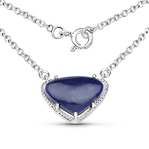 Bids.com 3.92 Carat Genuine Blue Aventurine .925 Sterling Silver Pendant Pendants White Smoke