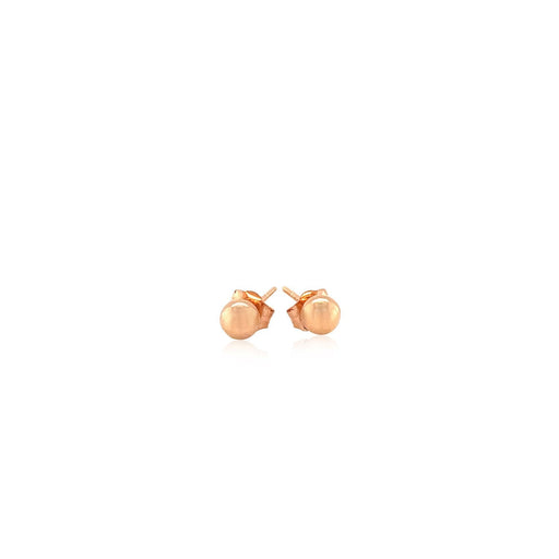 Bids.com 14k Rose Gold Ball Style Stud Earrings (4.0 mm) Earrings White Smoke Rose Gold
