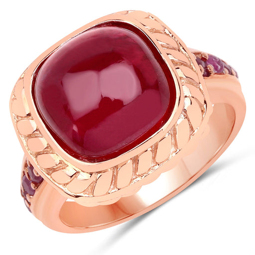 Bids.com 9.14 Carat Glass Filled Ruby and Ruby .925 Sterling Silver Ring Rings White Smoke size 6.00,size 7.00,size 8.00,size 5.00,size 9.00