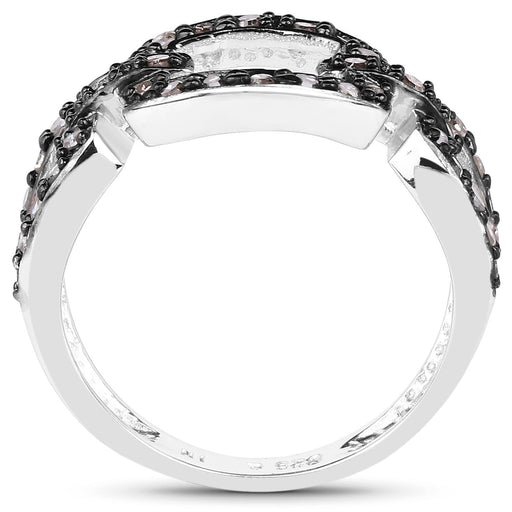 Bids.com 0.32 Carat Genuine Champagne Diamond .925 Sterling Silver Ring Rings White Smoke size 6.00,size 7.00,size 8.00,size 9.00