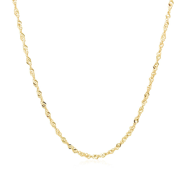 Bids.com 14k Yellow Gold Singapore Chain 1.5mm Necklaces White Smoke 16 / Yellow Gold,18 / Yellow Gold,20 / Yellow Gold,24 / Yellow Gold