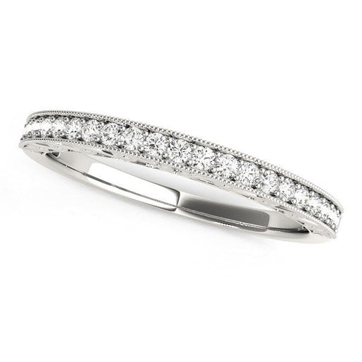 Bids.com 14k White Gold Milgrain Bordered Round Diamond Wedding Band (1/6 cttw) Rings White Smoke 3 / White Gold,3.5 / White Gold,4 / White Gold,4.5 / White Gold,5 / White Gold,5.5 / White Gold,6 / White Gold,6.5 / White Gold,7 / White Gold,7.5 / White Gold,8 / White Gold,8.5 / White Gold,9 / White Gold