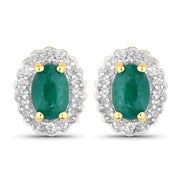 Bids.com 1.71 Carat Dyed Emerald and White Topaz .925 Sterling Silver Jewelry Set Jewelry Sets White Smoke One,size 18.00,size 20.00