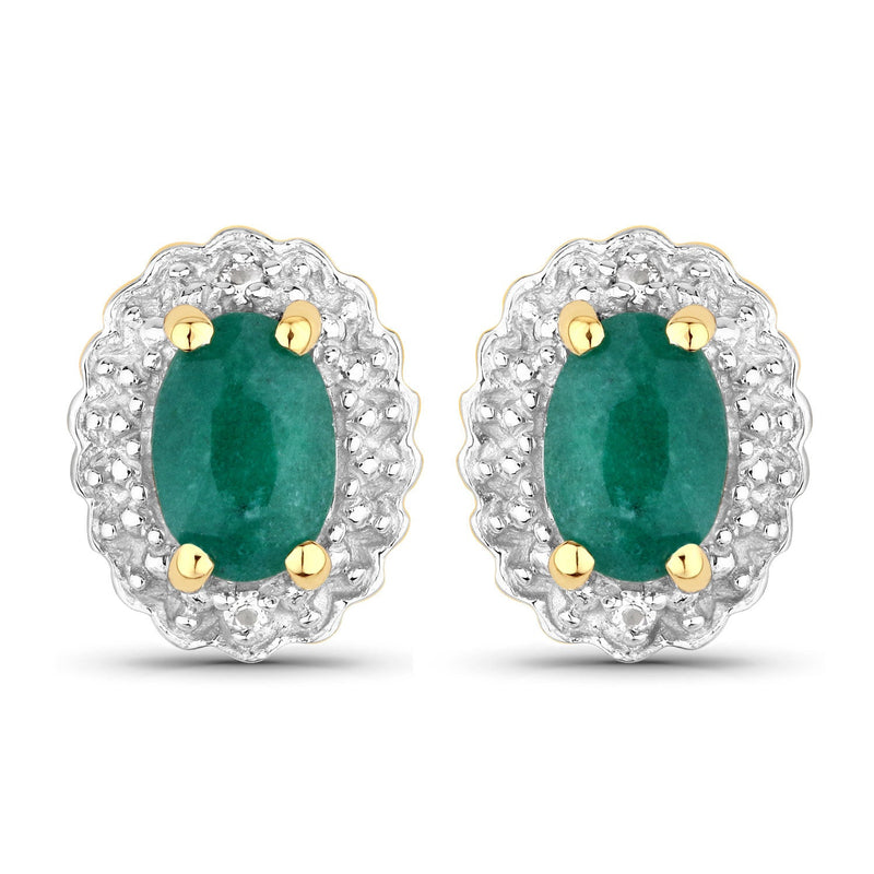 Bids.com 1.71 Carat Dyed Emerald and White Topaz .925 Sterling Silver Jewelry Set Jewelry Sets White Smoke One,size 18.00,size 20.00