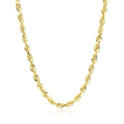Bids.com 4.0mm 10k Yellow Gold Solid Diamond Cut Rope Chain Necklaces White Smoke 18 / Yellow Gold,20 / Yellow Gold,22 / Yellow Gold,24 / Yellow Gold,30 / Yellow Gold