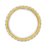 Bids.com 10K Yellow Gold 10-1/3 Cttw Alternating Coco Color and White Diamond 5 Row Tennis Bracelet (Brown/H-I Color, SI1-SI2 Clarity) - Size 7.25 Bracelets White Smoke Yellow.Gold / 7.25